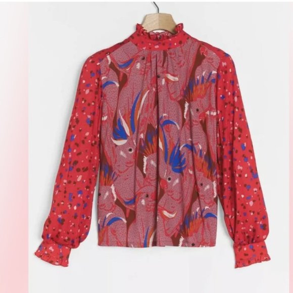 Anthropologie Conditions Apply Isaria Bird Top XS - Picture 3 of 12
